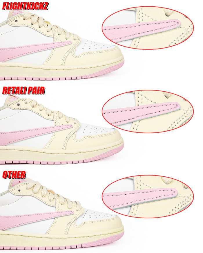 Travis Scott x Air Jordan 1 Low OG “Pink Pack”  Muslin Pink 2026 （A1）