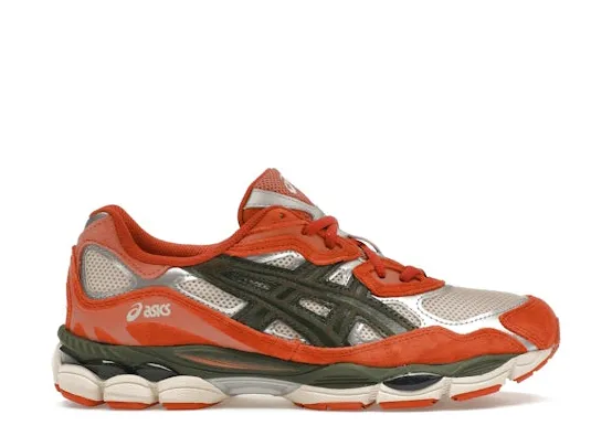ASICS Gel-NYC Oatmeal Forest Green Orange