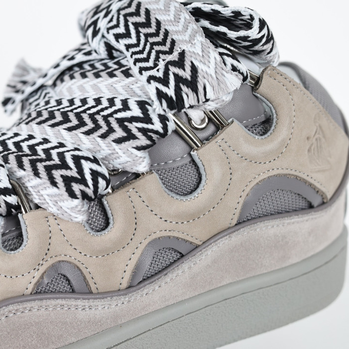 Lanvin Leather Curb Light Grey Blue