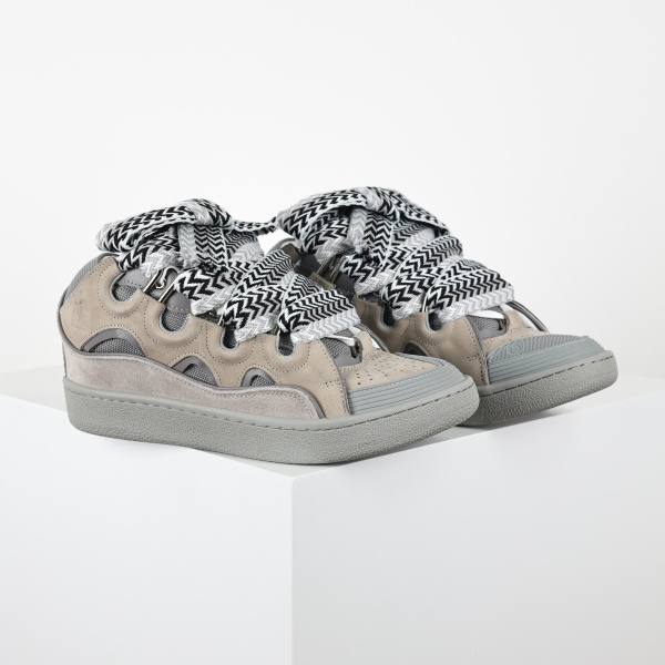Lanvin Leather Curb Light Grey Blue