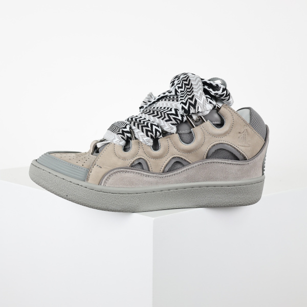 Lanvin Leather Curb Light Grey Blue