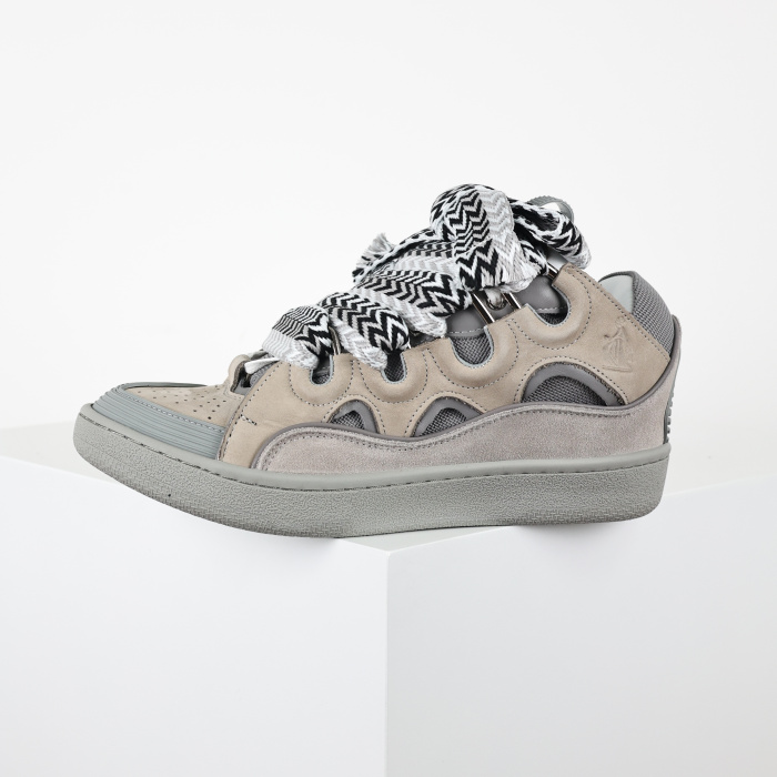 Lanvin Leather Curb Light Grey Blue