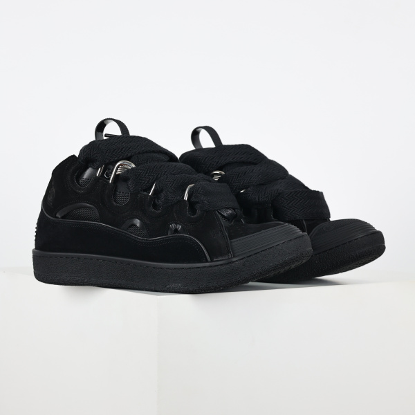 Lanvin Leather Curb Triple Black