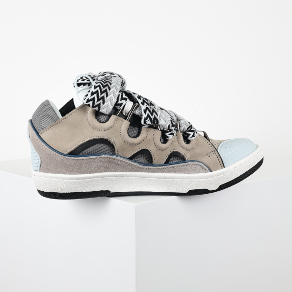 Lanvin Leather Curb Grey Light Blue