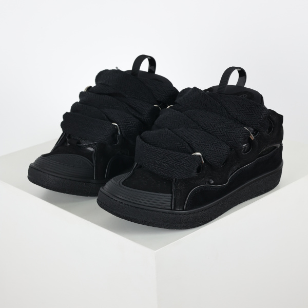 Lanvin Leather Curb Triple Black