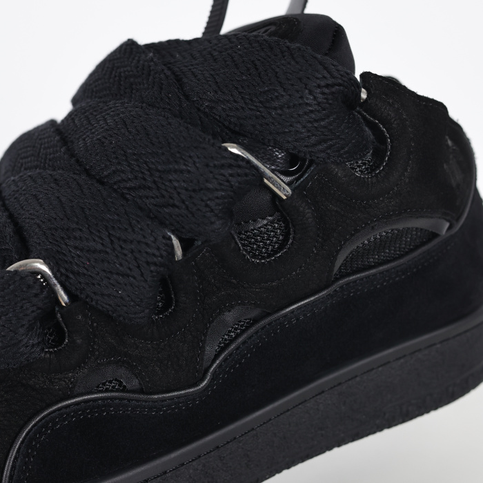 Lanvin Leather Curb Triple Black