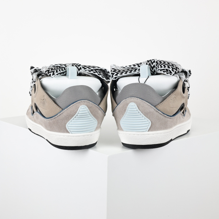 Lanvin Leather Curb Grey Light Blue