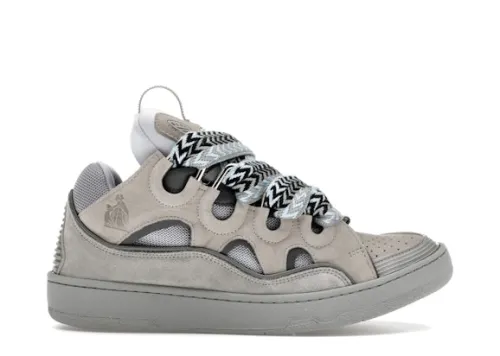 L@nvin Leather Curb Light Grey Blue