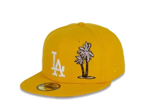 Los Angeles Dodgers New Era MLB 59Fifty 5950 Fitted Cap Hat Gold Crown