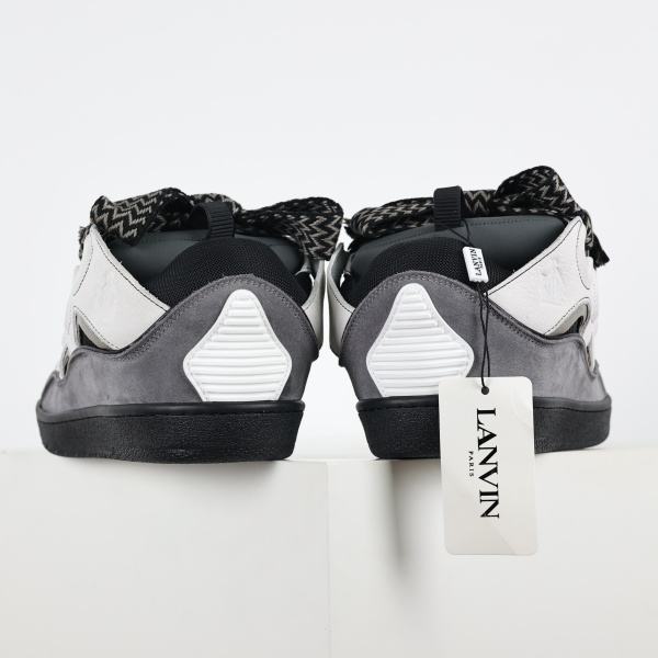L@nvin Gray & Black Curb Sneakers