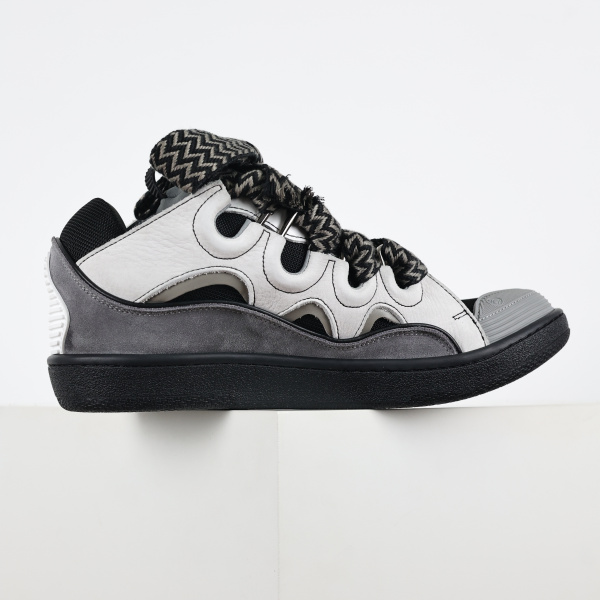 L@nvin Gray & Black Curb Sneakers