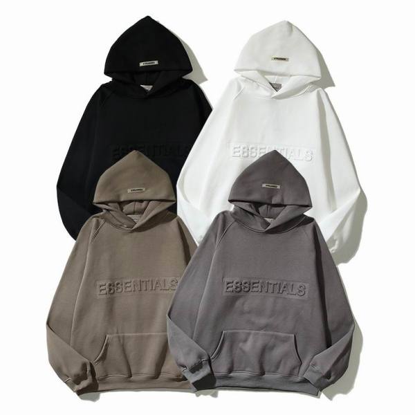 Fear of God Essentials Heather Embossed Classic Hoodie -09