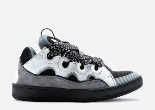 L@nvin Gray & Black Curb Sneakers