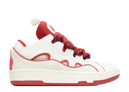 L@nvin Curb Sneaker 'White Red'