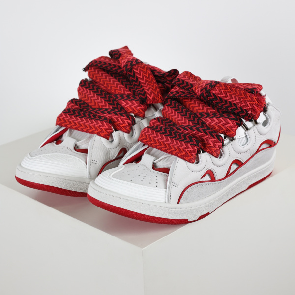 L@nvin Curb Sneakers 'White Red'
