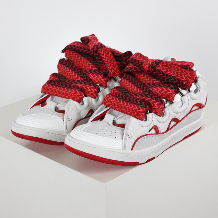 L@nvin Curb Sneakers 'White Red'