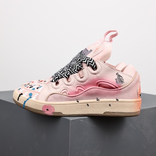 Gallery Dept. x L@nvin Curb Light Sneakers 'Paint Drip - Pale Pink'