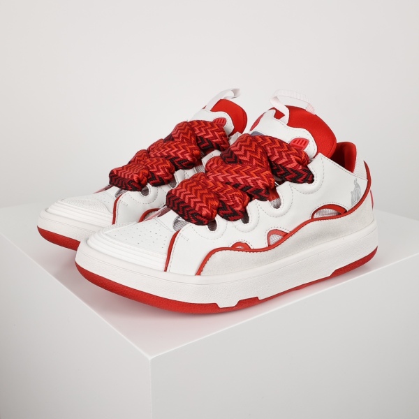 L@nvin Curb Sneaker 'White Red'