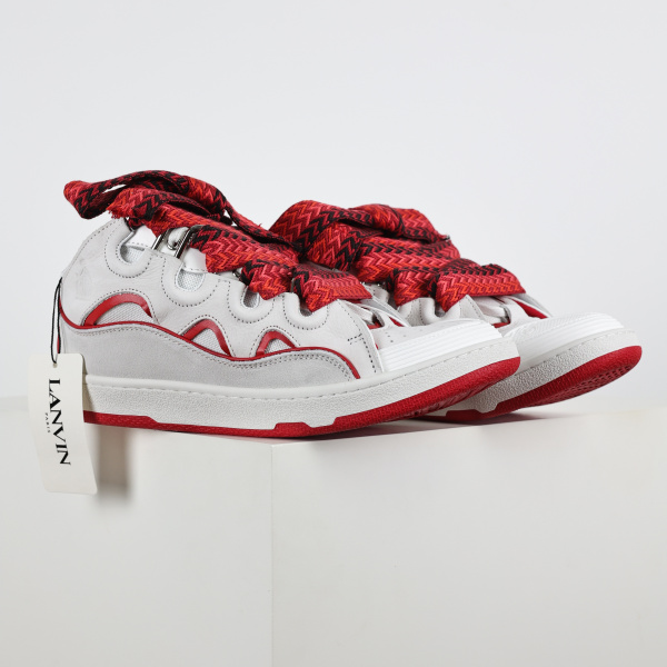 L@nvin Curb Sneakers 'White Red'
