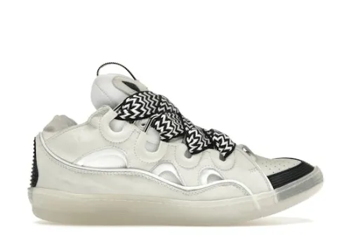 L@nvin Leather Curb Sneaker White