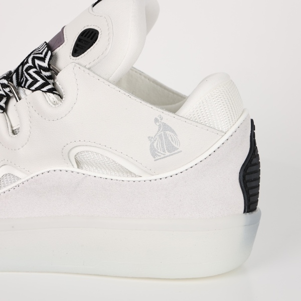 L@nvin Leather Curb Sneaker White