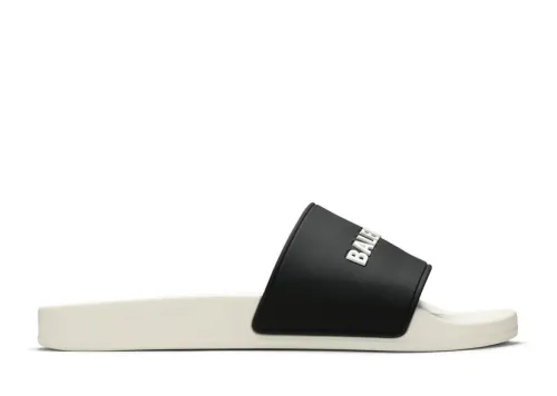 Balenciaga Pool Slides 'White Black'