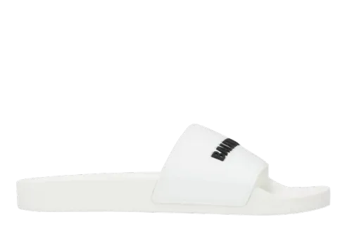 Balenciaga Wmns Pool Slides 'White Black'