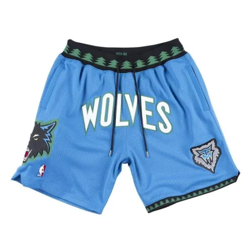 Minnesota Timberwolves Men's Blue Vintage Basketball Shorts Stitched