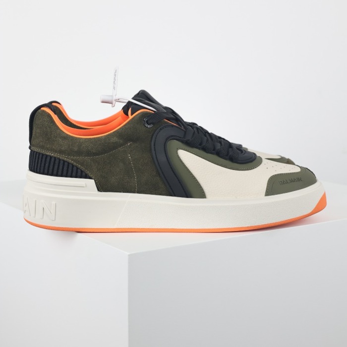 Balmain Casual Trend Sneakers 'White Green'