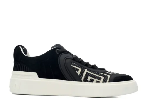 BALMAIN Monogram Sneakers – Black & White Style