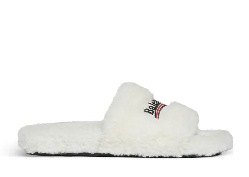 Balenciaga Furry Slides 'White'