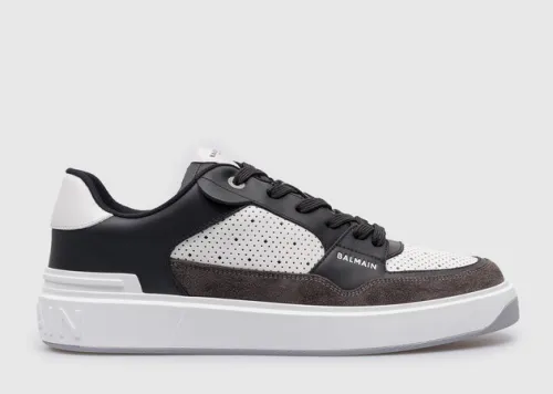 Balmain B-Court Flip sneakers in leather and suede