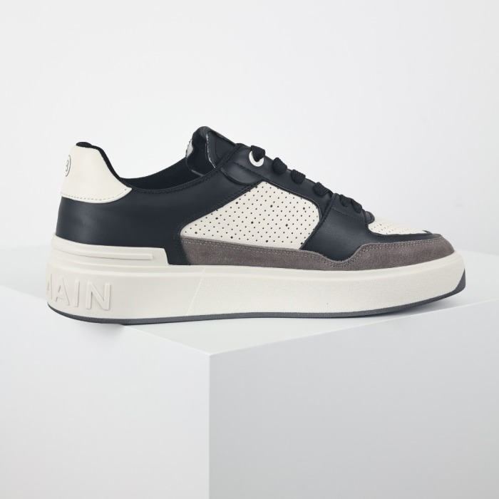 Balmain B-Court Flip sneakers in leather and suede