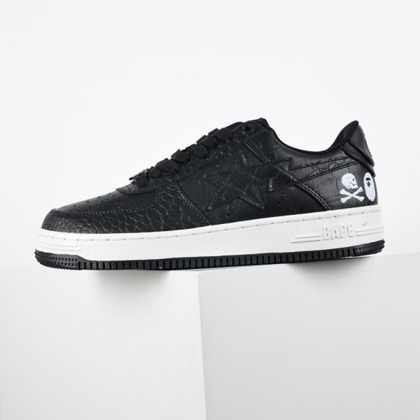 Neighborhood x Bapesta 'Black Crocodile & Ostrich'