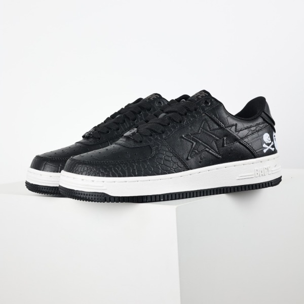 Neighborhood x Bapesta 'Black Crocodile & Ostrich'