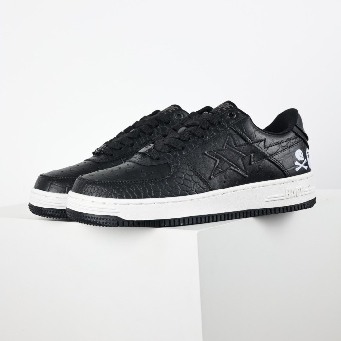 Neighborhood x Bapesta 'Black Crocodile & Ostrich'