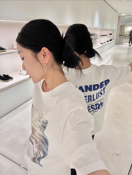 Jil Sander Sander Wunderlust Wave Print T Shirt