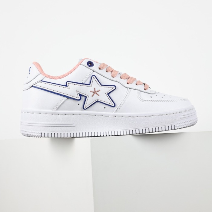 BapeSta BAPY White Pink