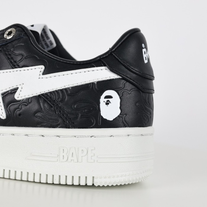Bapesta Low #3 Line Camo Black