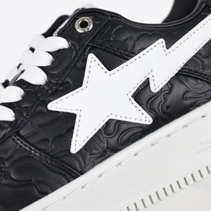 Bapesta Low #3 Line Camo Black