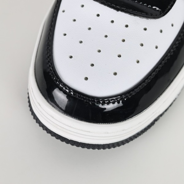 Bapesta Patent Leather Black White