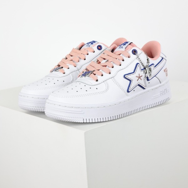 BapeSta BAPY White Pink