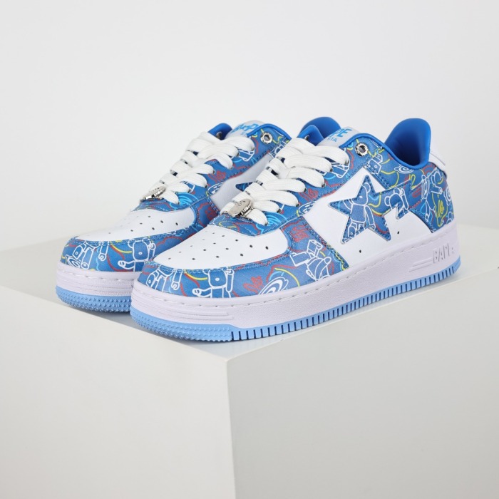 BapeSta Medicom Toy Bearbrick Camo Blue