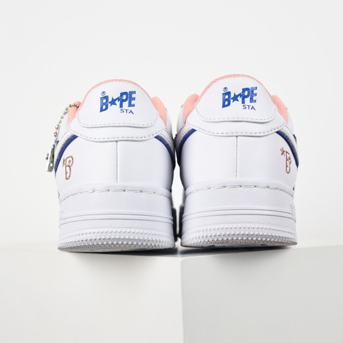 BapeSta BAPY White Pink
