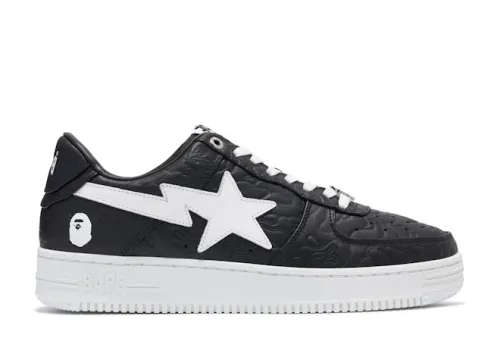 Bapesta Low #3 Line Camo Black