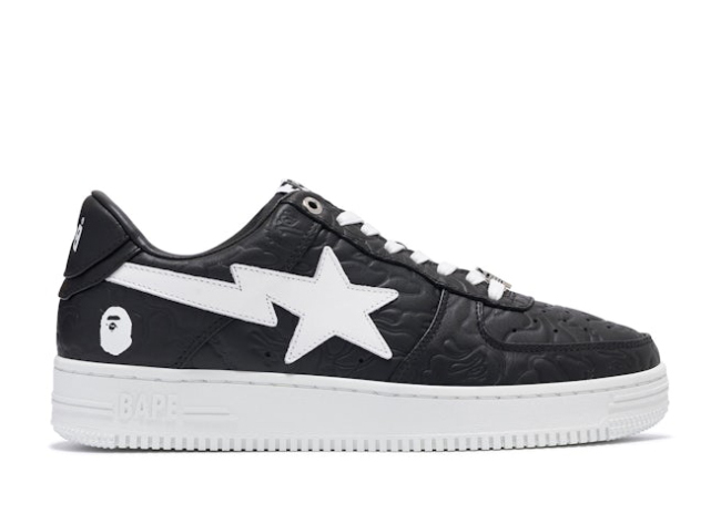 Bapesta Low #3 Line Camo Black