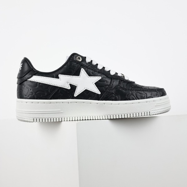 Bapesta Low #3 Line Camo Black