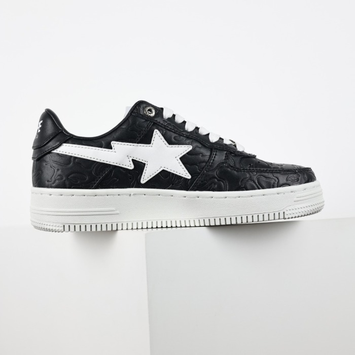 Bapesta Low #3 Line Camo Black
