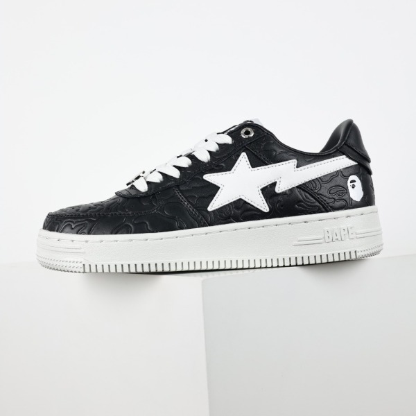 Bapesta Low #3 Line Camo Black