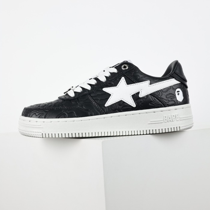 Bapesta Low #3 Line Camo Black